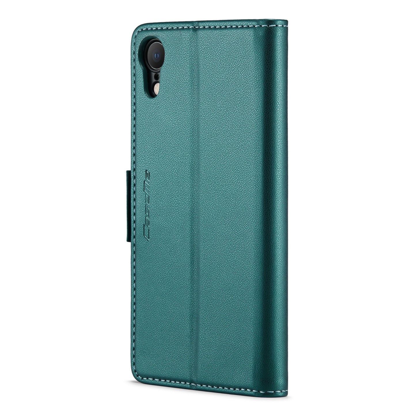 CASEME 023 Series For iPhone XR 6.1 inch Litchi Texture Leather Wallet Flip Stand Case RFID Blocking Phone Cover