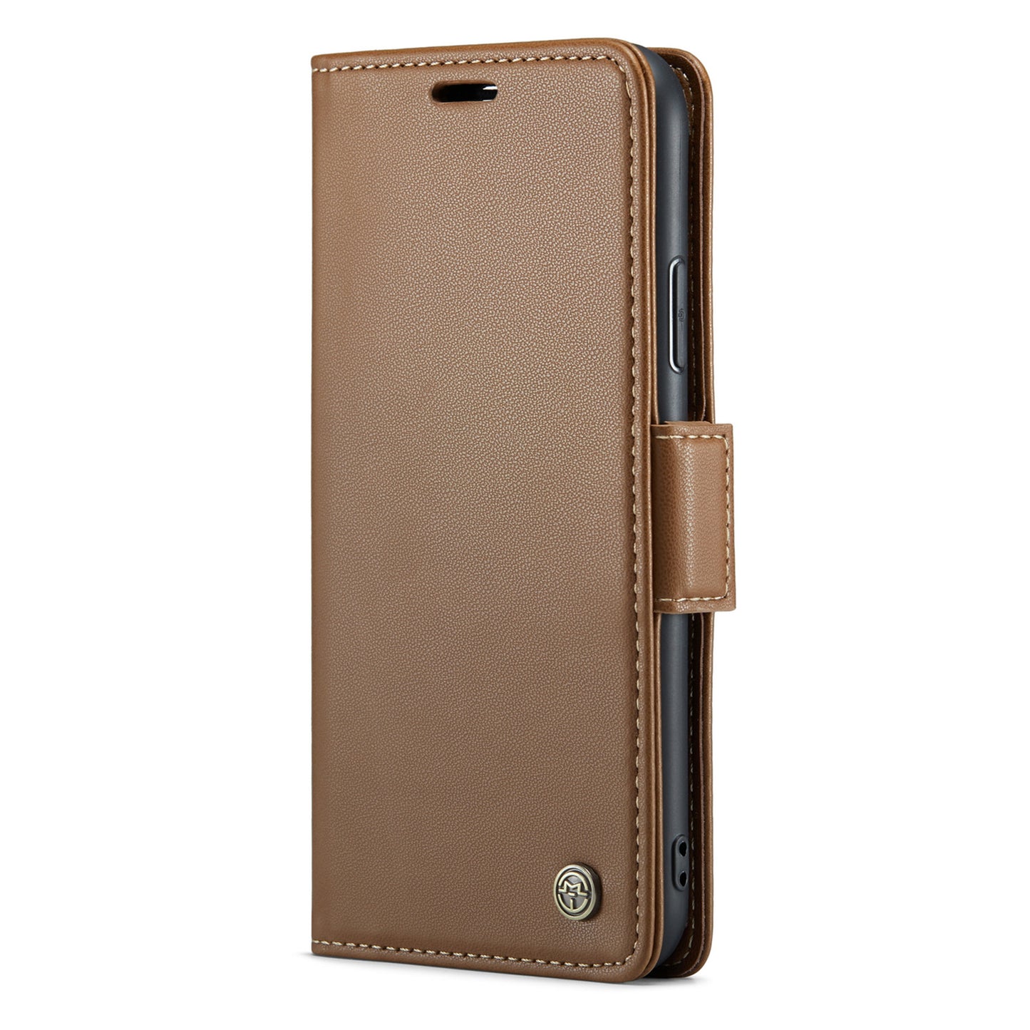 CASEME 023 Series For iPhone XR 6.1 inch Litchi Texture Leather Wallet Flip Stand Case RFID Blocking Phone Cover