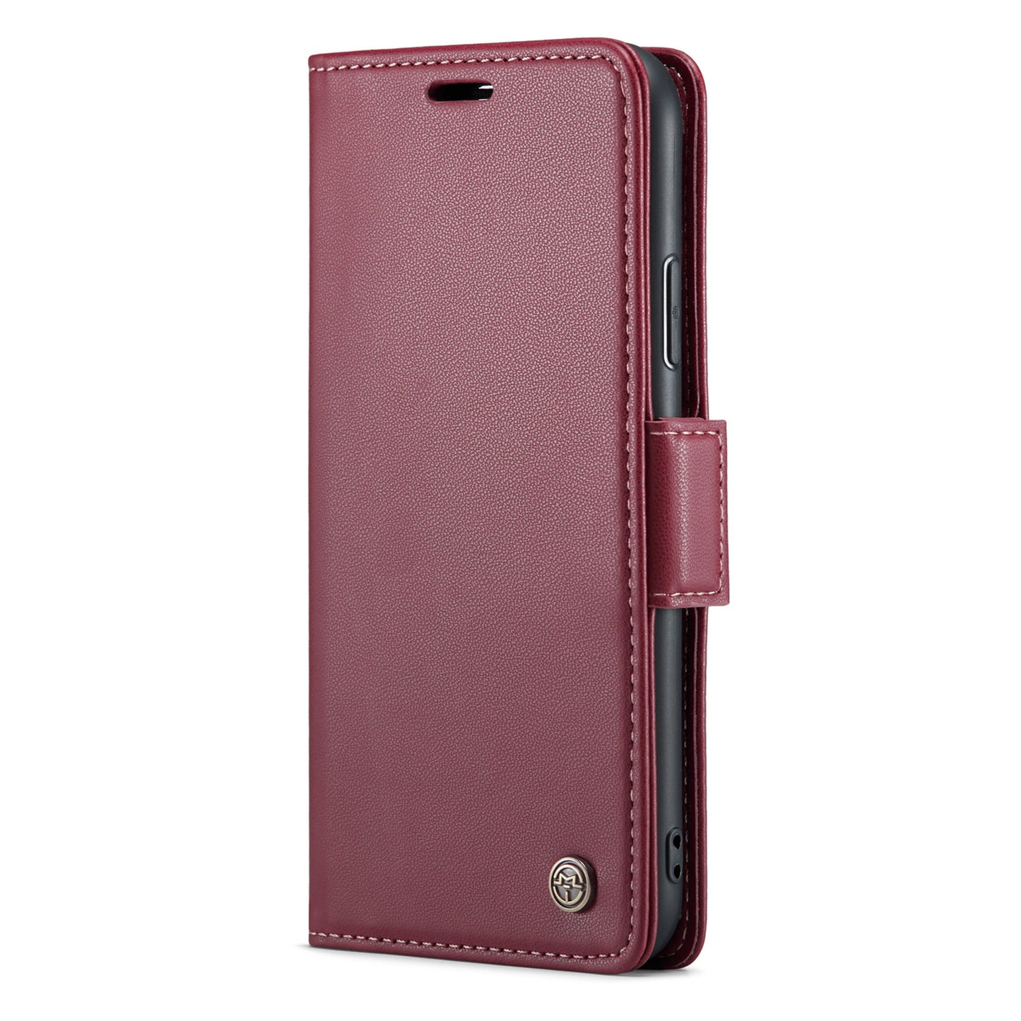 CASEME 023 Series For iPhone XR 6.1 inch Litchi Texture Leather Wallet Flip Stand Case RFID Blocking Phone Cover