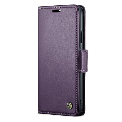 CASEME 023 Series For iPhone XR 6.1 inch Litchi Texture Leather Wallet Flip Stand Case RFID Blocking Phone Cover