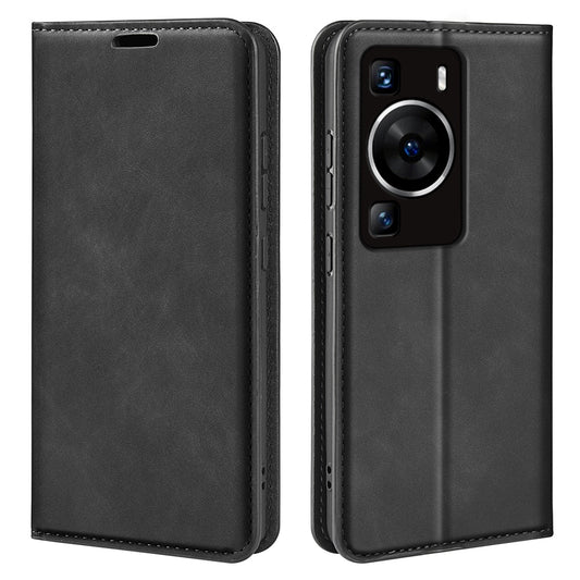 For Huawei P60 PU Leather Flip Wallet Case Skin-touch Stand Cell Phone Cover