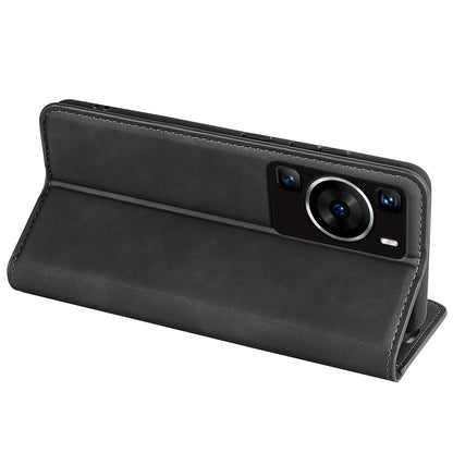 For Huawei P60 PU Leather Flip Wallet Case Skin-touch Stand Cell Phone Cover