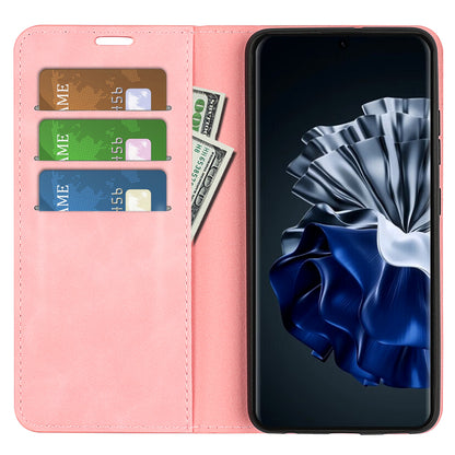 For Huawei P60 PU Leather Flip Wallet Case Skin-touch Stand Cell Phone Cover