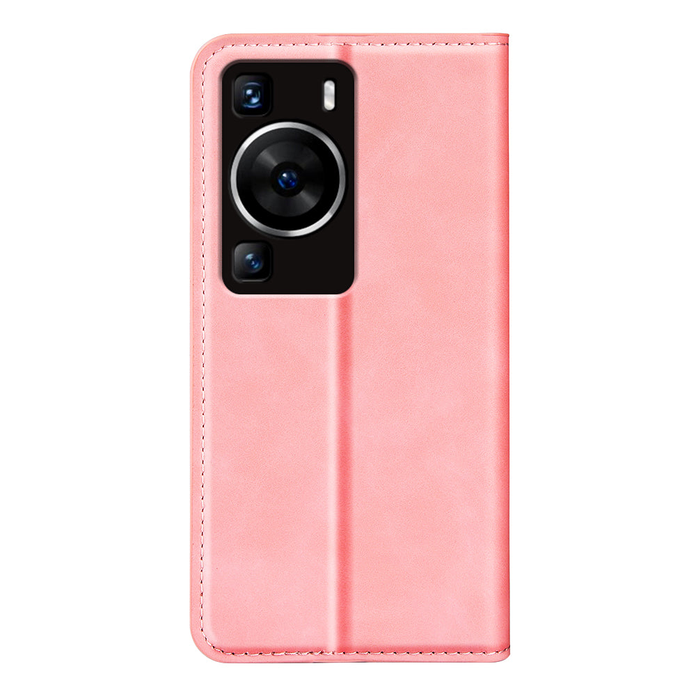 For Huawei P60 PU Leather Flip Wallet Case Skin-touch Stand Cell Phone Cover