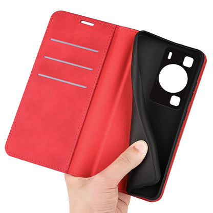 For Huawei P60 PU Leather Flip Wallet Case Skin-touch Stand Cell Phone Cover