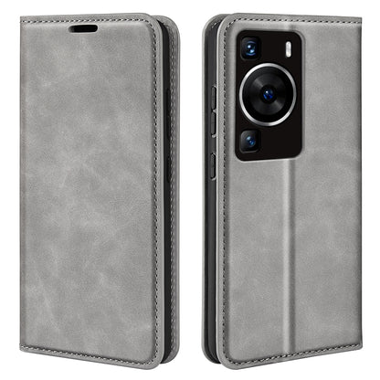 For Huawei P60 PU Leather Flip Wallet Case Skin-touch Stand Cell Phone Cover