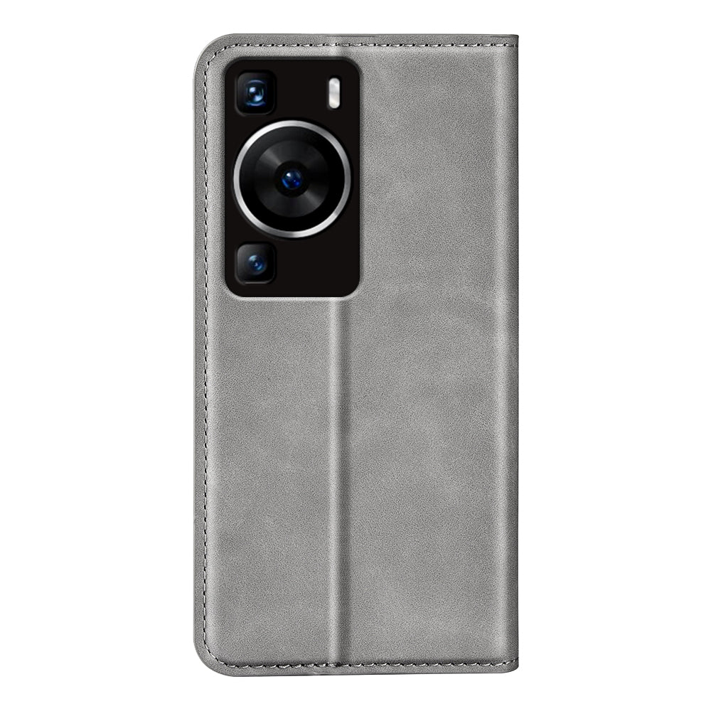 For Huawei P60 PU Leather Flip Wallet Case Skin-touch Stand Cell Phone Cover