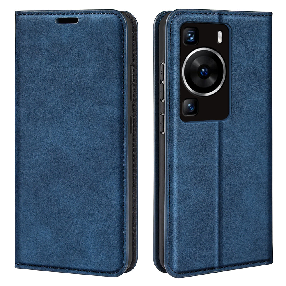 For Huawei P60 PU Leather Flip Wallet Case Skin-touch Stand Cell Phone Cover