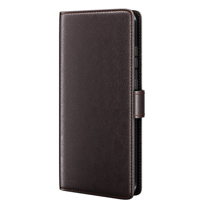 For Huawei P60 Magnetic Flip Phone Case Genuine Split Leather Wallet Stand Cover