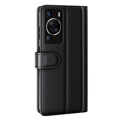 For Huawei P60 Magnetic Flip Phone Case Genuine Split Leather Wallet Stand Cover