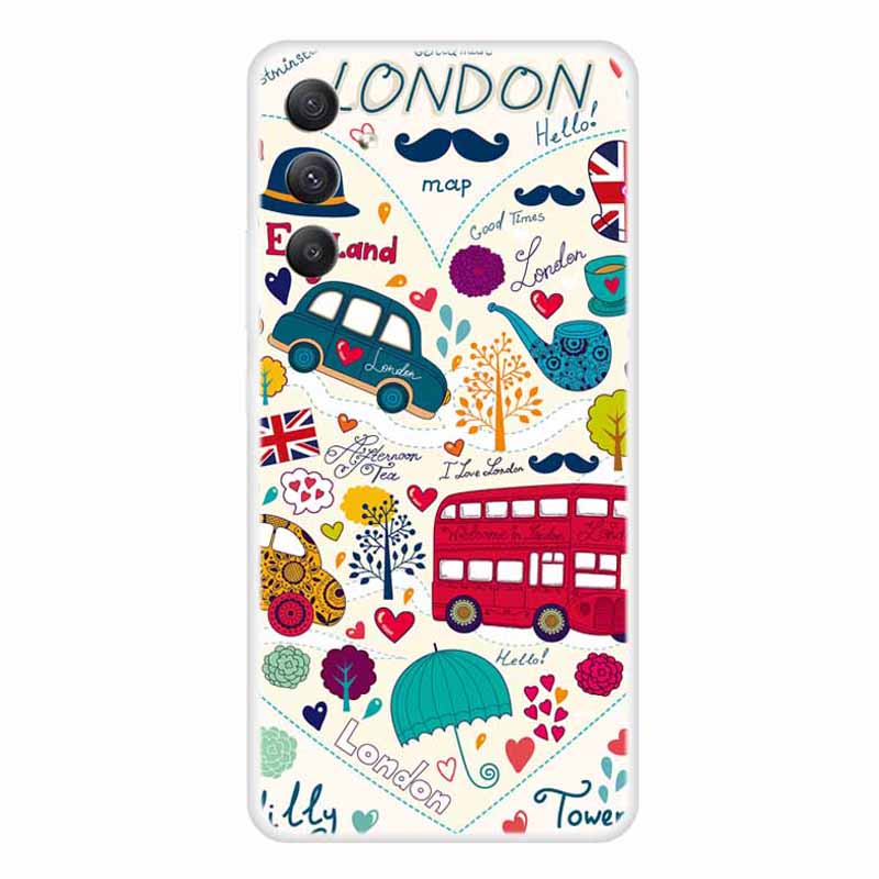 For Samsung Galaxy A34 5G Pattern Printing Case Flexible TPU Protective Shockproof Phone Cover