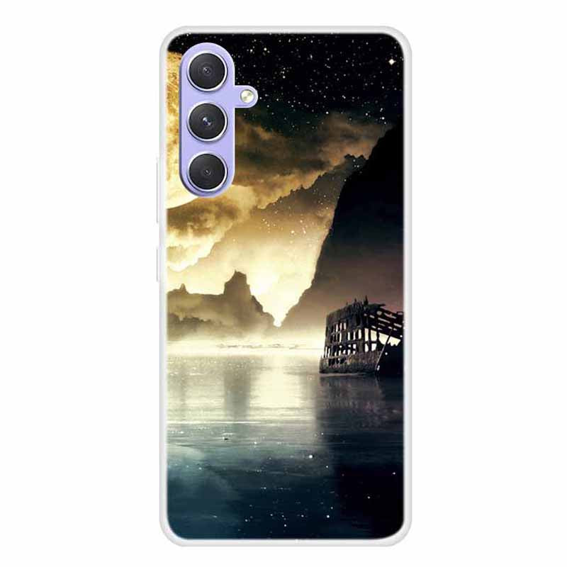 For Samsung Galaxy A54 5G TPU Case Pattern Printing Anti-scratch Shockproof Phone Cover