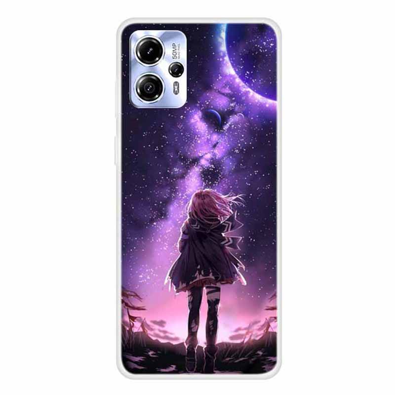 For Motorola Moto G13 4G Pattern Printing Phone Cover Soft TPU Anti-scratch Case