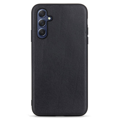 For Samsung Galaxy M54 5G / F54 5G Textured Genuine Cowhide Leather Coated TPU Phone Cover Protective Case