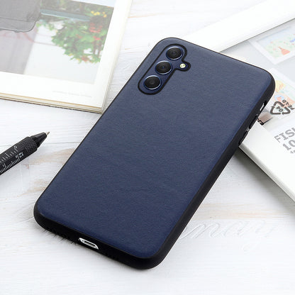 For Samsung Galaxy M54 5G / F54 5G Textured Genuine Cowhide Leather Coated TPU Phone Cover Protective Case