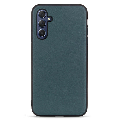 For Samsung Galaxy M54 5G / F54 5G Textured Genuine Cowhide Leather Coated TPU Phone Cover Protective Case