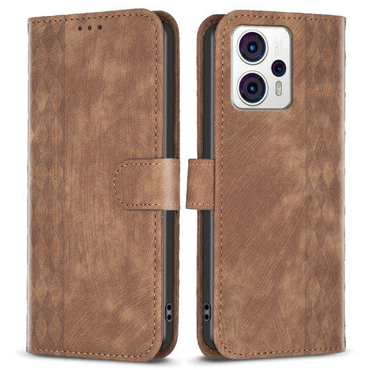 Shockproof Cover for Motorola Moto G13 4G / G23 4G / G53 5G Imprinting Pattern Phone Stand Wallet Case