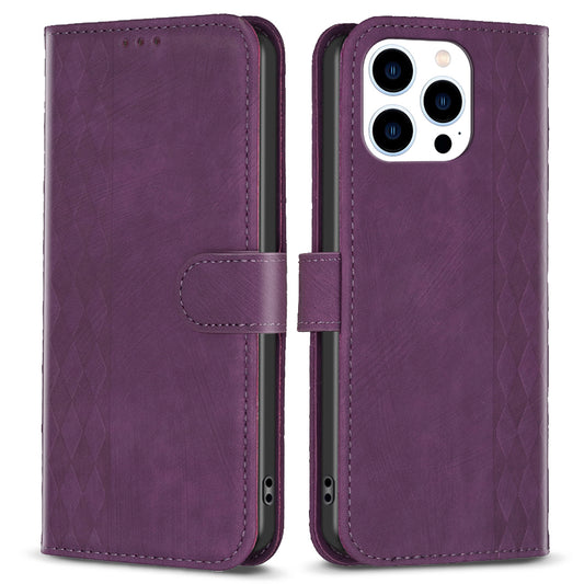 For iPhone 14 Pro Drop Resistant PU Leather+TPU Flip Cover Imprinted Pattern Wallet Phone Case
