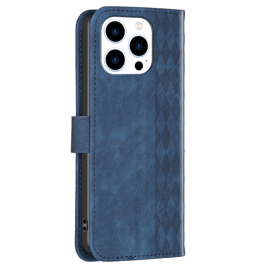 For iPhone 14 Pro Drop Resistant PU Leather+TPU Flip Cover Imprinted Pattern Wallet Phone Case