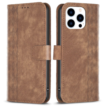 For iPhone 14 Pro Drop Resistant PU Leather+TPU Flip Cover Imprinted Pattern Wallet Phone Case