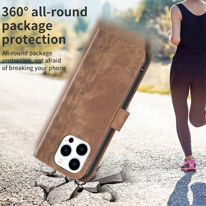 For iPhone 14 Pro Drop Resistant PU Leather+TPU Flip Cover Imprinted Pattern Wallet Phone Case