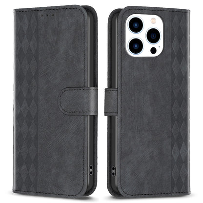 For iPhone 14 Pro Drop Resistant PU Leather+TPU Flip Cover Imprinted Pattern Wallet Phone Case