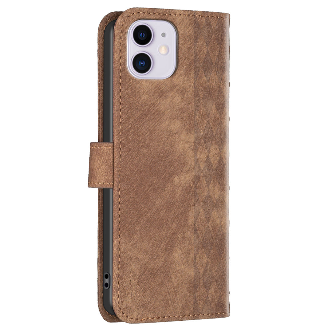 PU Leather Cover for iPhone 11 Bump Proof Imprinted Pattern Wallet Stand Phone Flip Case