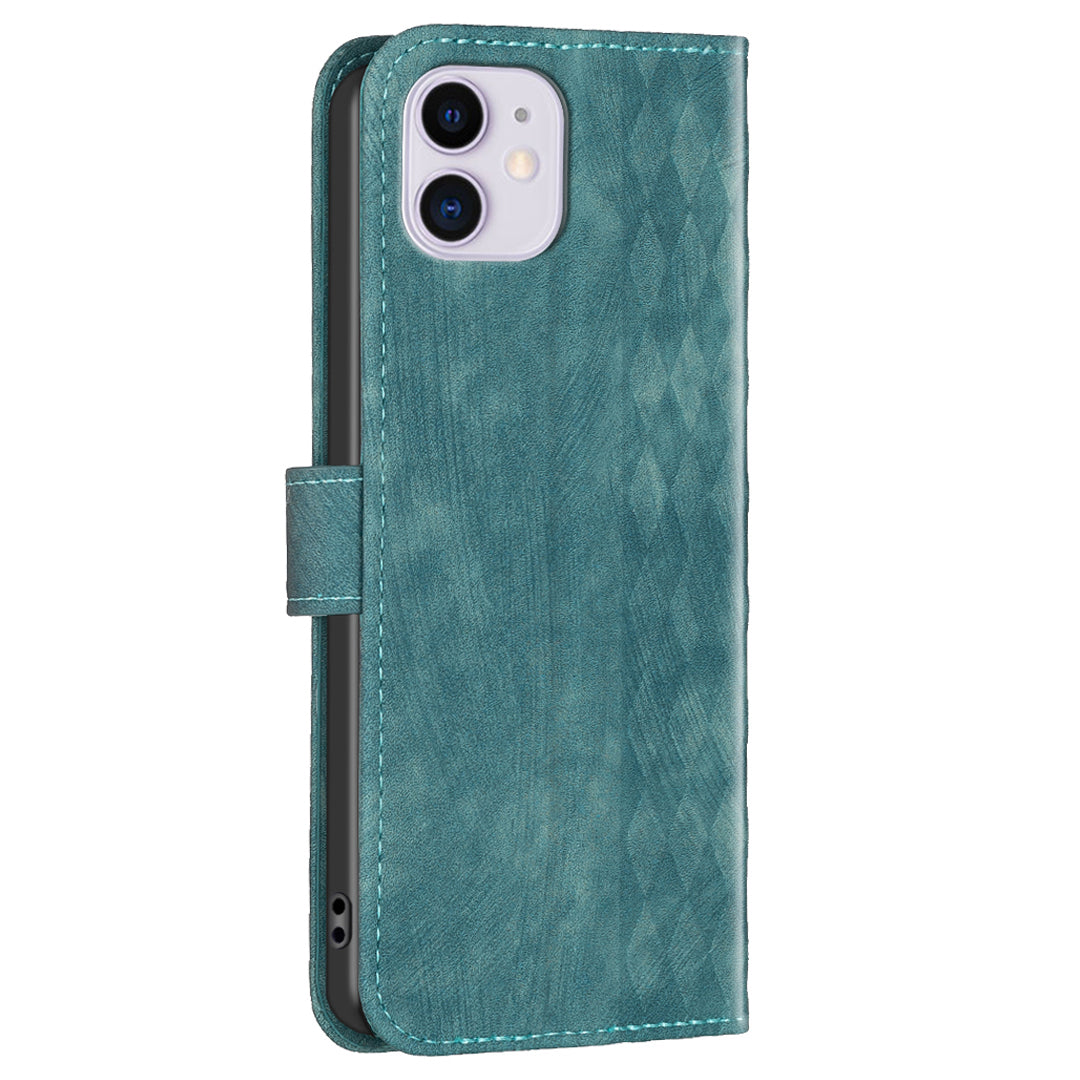 PU Leather Cover for iPhone 11 Bump Proof Imprinted Pattern Wallet Stand Phone Flip Case