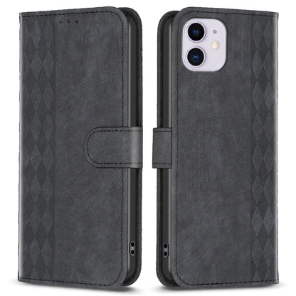PU Leather Cover for iPhone 11 Bump Proof Imprinted Pattern Wallet Stand Phone Flip Case
