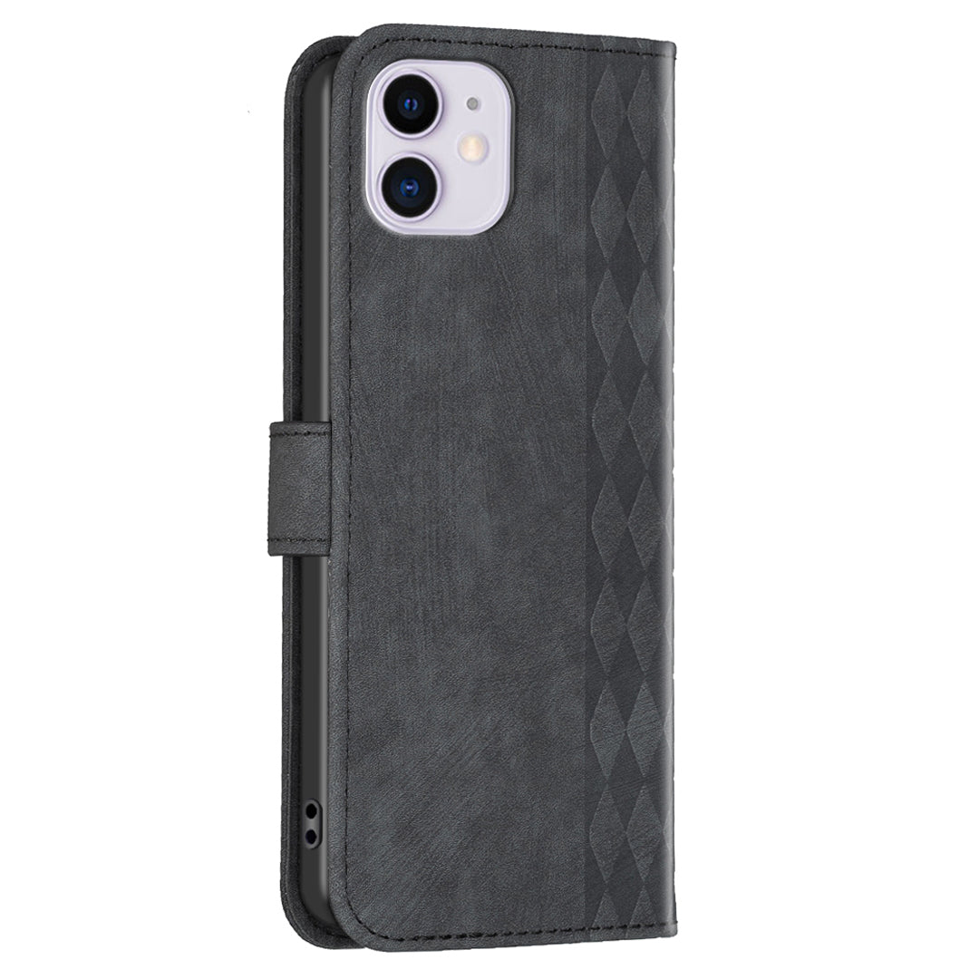 PU Leather Cover for iPhone 11 Bump Proof Imprinted Pattern Wallet Stand Phone Flip Case