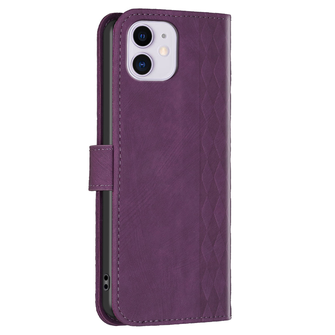 PU Leather Cover for iPhone 11 Bump Proof Imprinted Pattern Wallet Stand Phone Flip Case