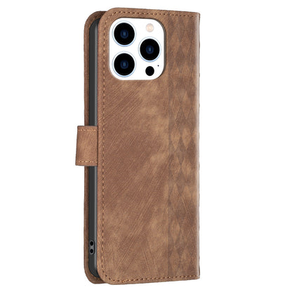 PU Leather Cover for iPhone 13 Pro 6.1 inch Wallet Stand Scratch Proof Imprinted Pattern Flip Phone Case