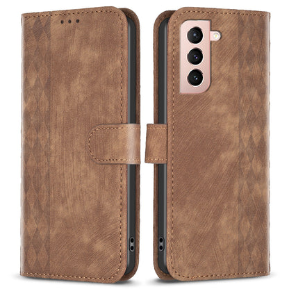 For Samsung Galaxy S21 4G / 5G Leather Cover, Imprinted Pattern Flip Phone Case with Stand Wallet