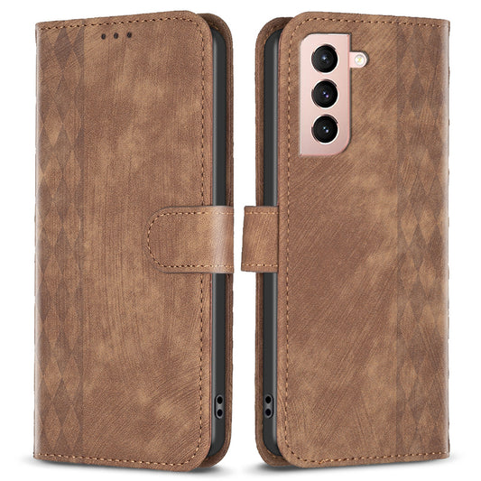 For Samsung Galaxy S21 4G / 5G Leather Cover, Imprinted Pattern Flip Phone Case with Stand Wallet