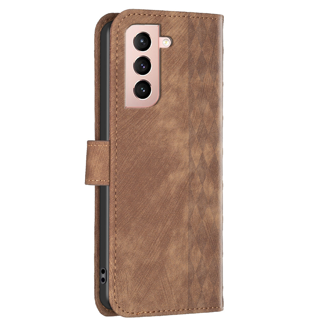 For Samsung Galaxy S21 4G / 5G Leather Cover, Imprinted Pattern Flip Phone Case with Stand Wallet