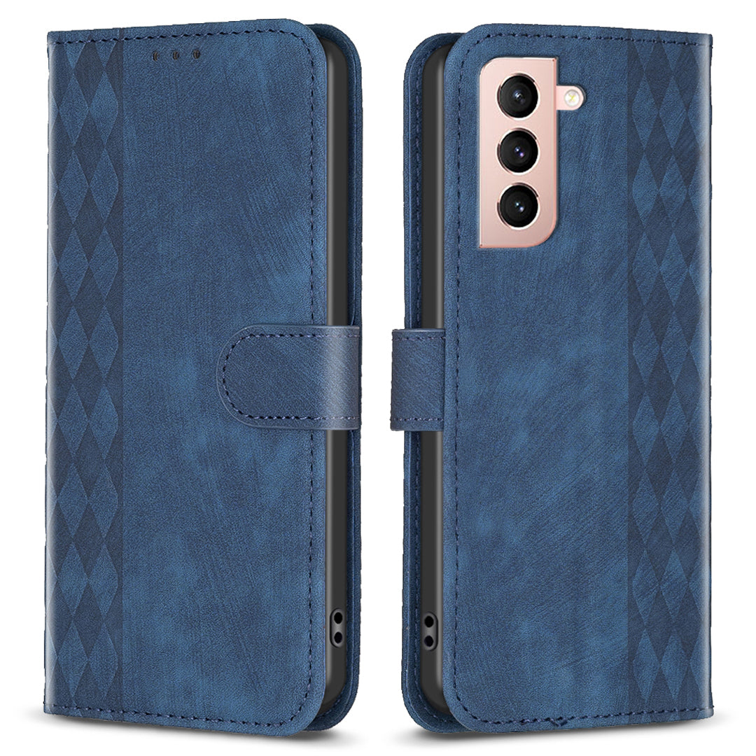 For Samsung Galaxy S21 4G / 5G Leather Cover, Imprinted Pattern Flip Phone Case with Stand Wallet