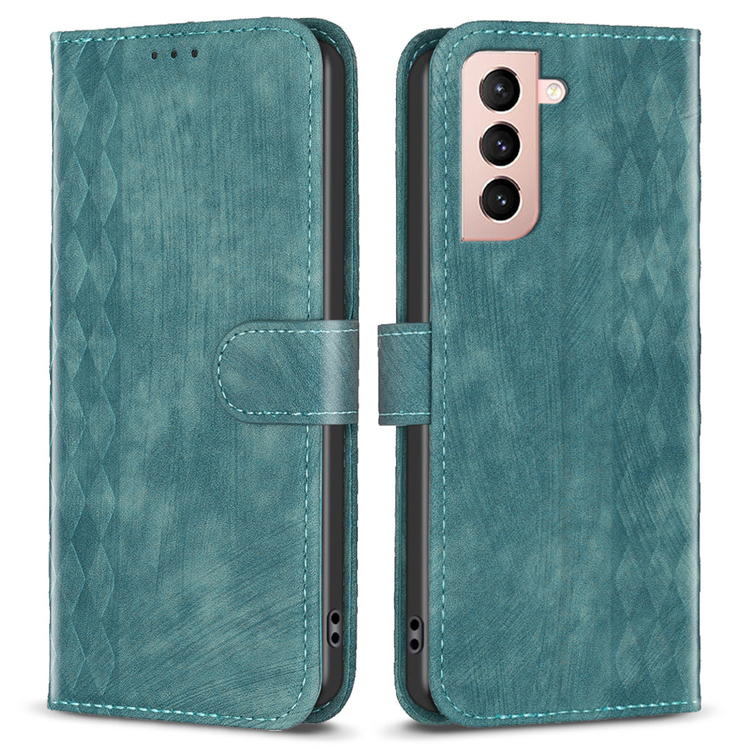 For Samsung Galaxy S21 4G / 5G Leather Cover, Imprinted Pattern Flip Phone Case with Stand Wallet