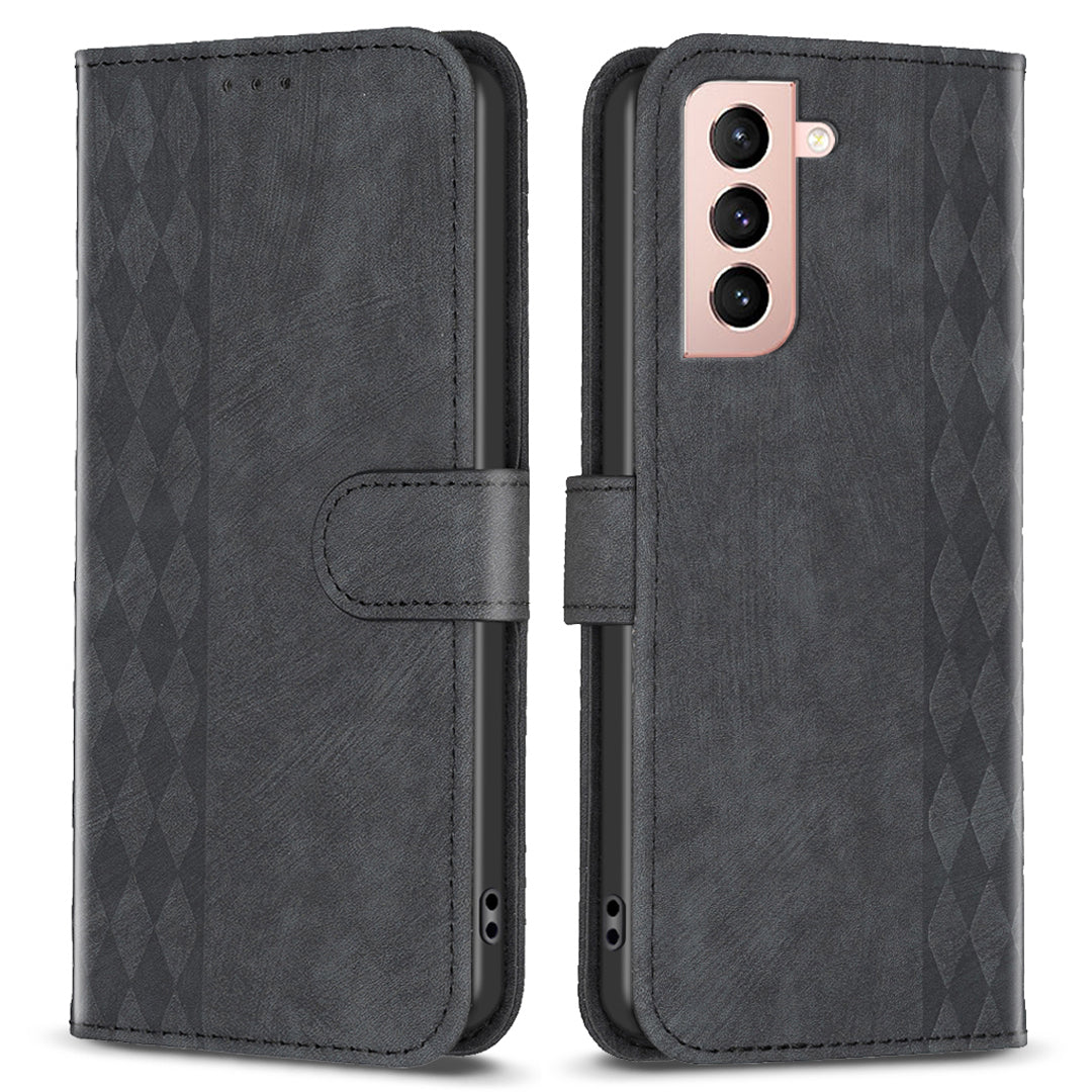 For Samsung Galaxy S21 4G / 5G Leather Cover, Imprinted Pattern Flip Phone Case with Stand Wallet