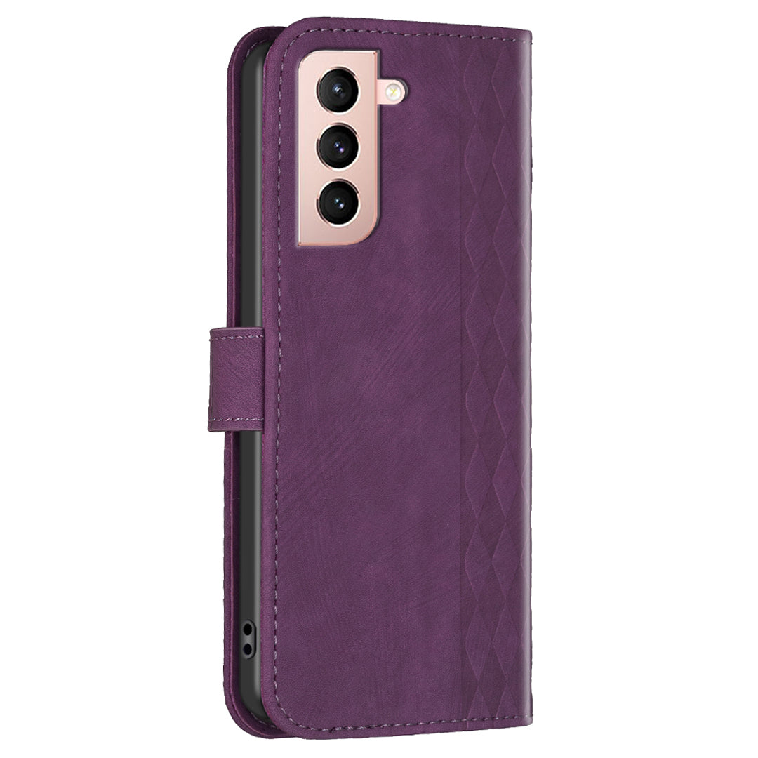 For Samsung Galaxy S21 4G / 5G Leather Cover, Imprinted Pattern Flip Phone Case with Stand Wallet