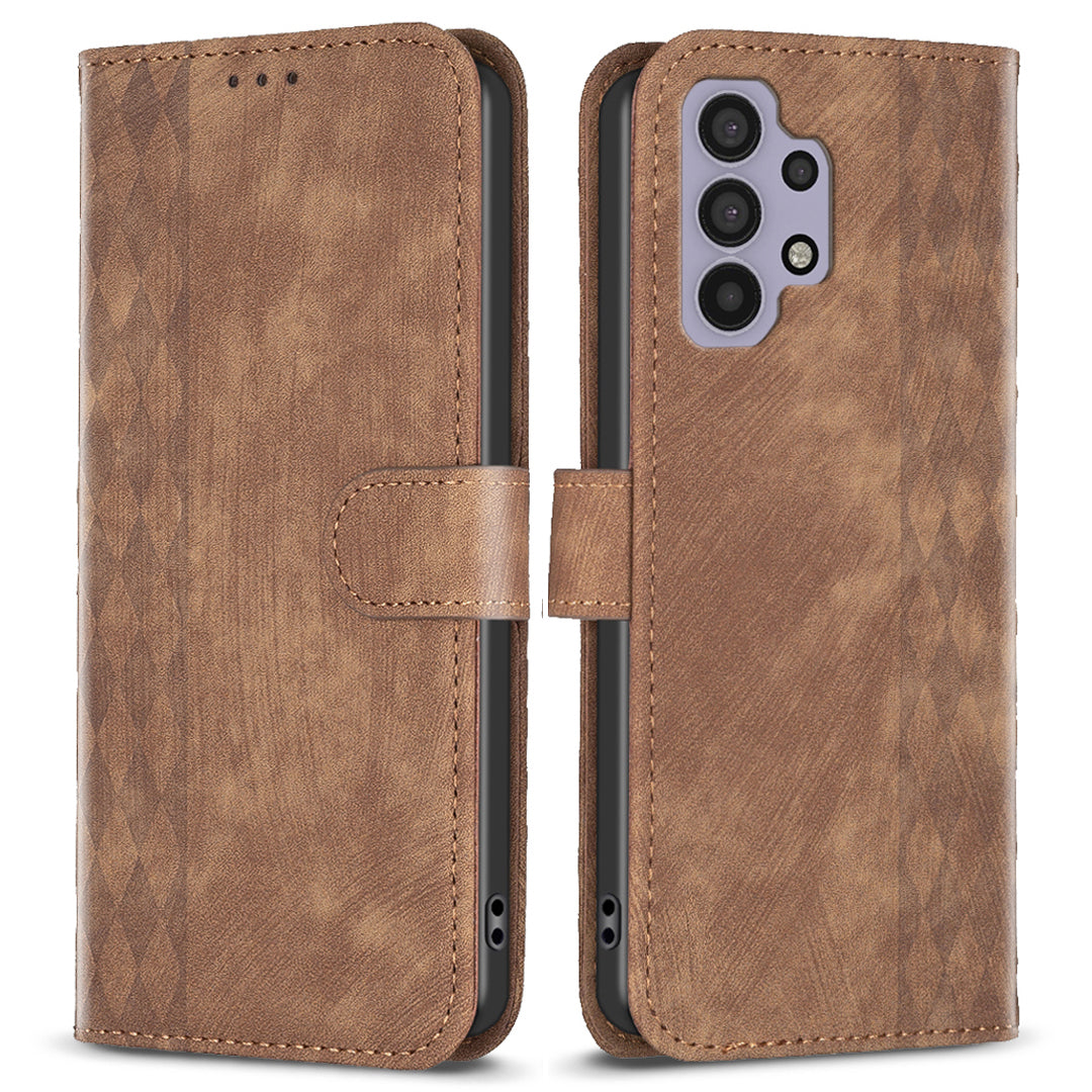For Samsung Galaxy A32 5G / M32 5G Leather Cover, Wallet Stand Imprinted Pattern Phone Anti-drop Case