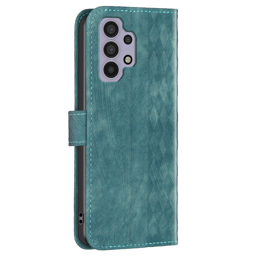 For Samsung Galaxy A32 5G / M32 5G Leather Cover, Wallet Stand Imprinted Pattern Phone Anti-drop Case