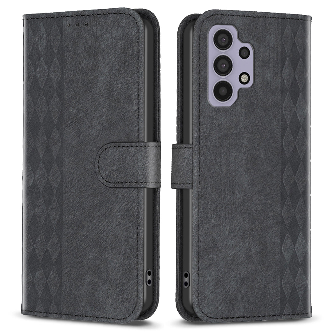 For Samsung Galaxy A32 5G / M32 5G Leather Cover, Wallet Stand Imprinted Pattern Phone Anti-drop Case