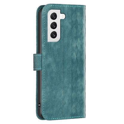 Phone Case for Samsung Galaxy S22+ 5G Wallet Imprinting Pattern Magnetic Closure Stand Cover