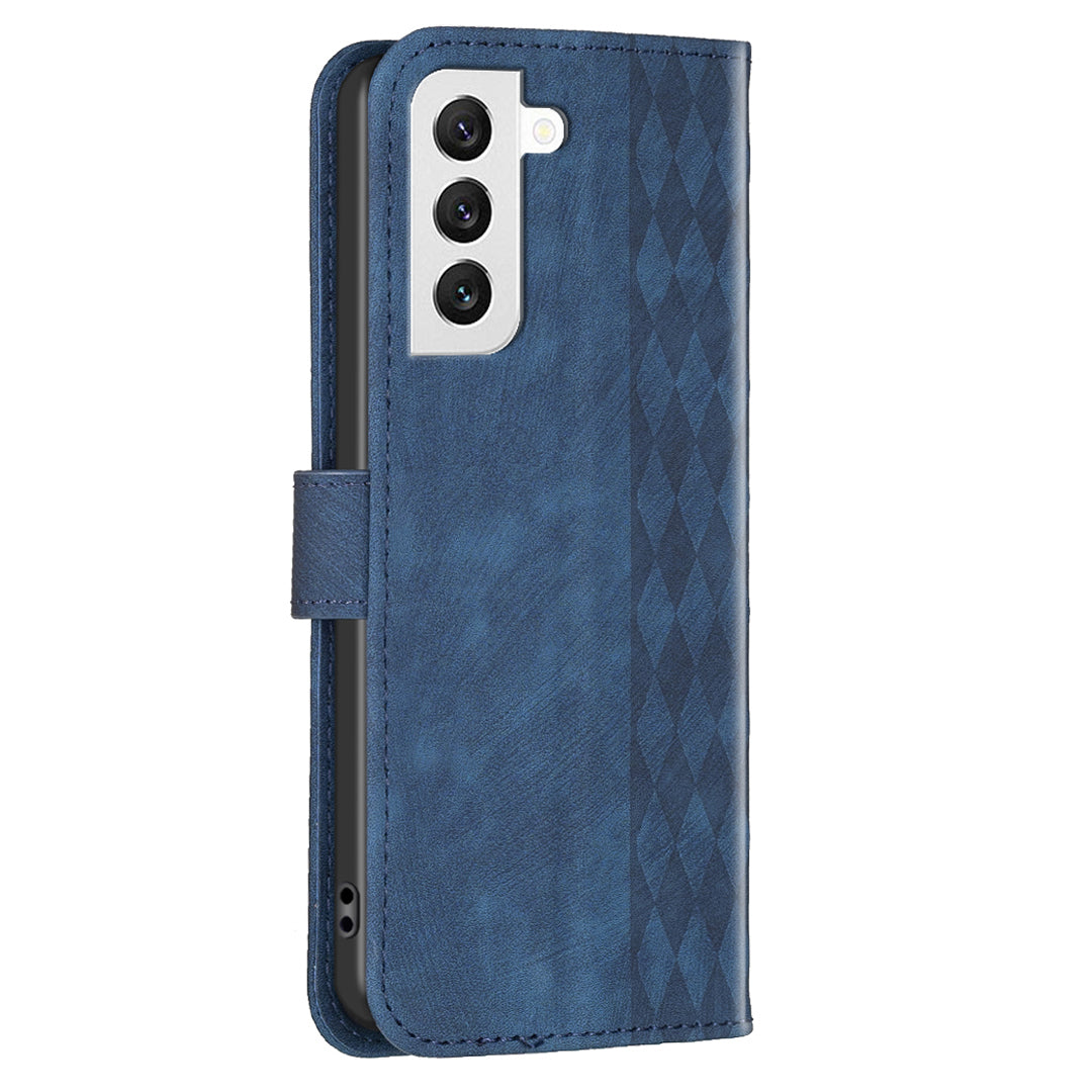 Phone Case for Samsung Galaxy S22+ 5G Wallet Imprinting Pattern Magnetic Closure Stand Cover