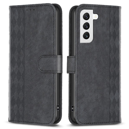 Phone Case for Samsung Galaxy S22+ 5G Wallet Imprinting Pattern Magnetic Closure Stand Cover