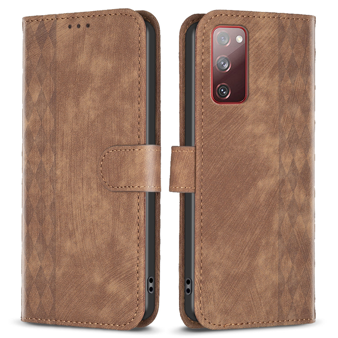 Phone Case for Samsung Galaxy S20 Lite / S20 FE / S20 FE 5G / S20 FE 2022 Wallet Imprinting Pattern Stand Cover