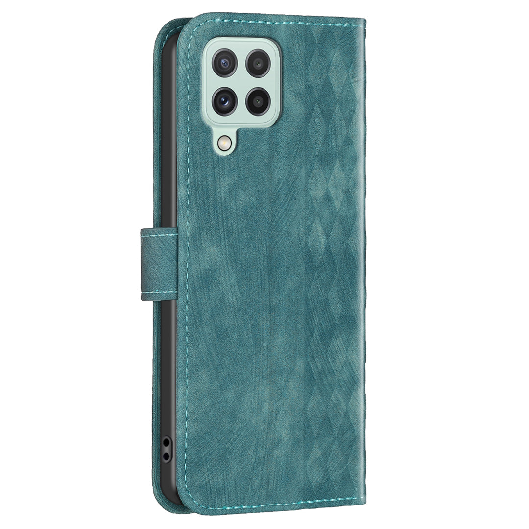 For Samsung Galaxy A12 PU Leather+TPU Flip Cover Imprinted Pattern Shockproof Wallet Phone Case