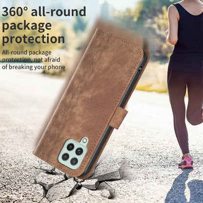 For Samsung Galaxy A12 PU Leather+TPU Flip Cover Imprinted Pattern Shockproof Wallet Phone Case