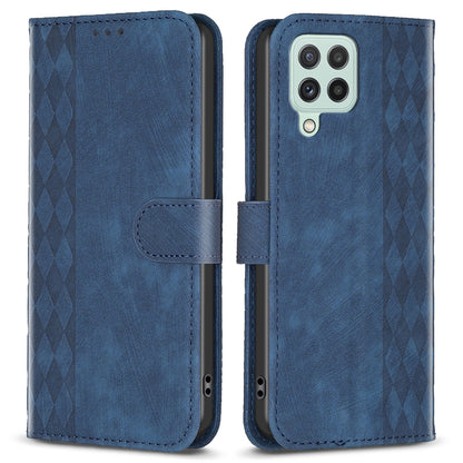 For Samsung Galaxy A12 PU Leather+TPU Flip Cover Imprinted Pattern Shockproof Wallet Phone Case