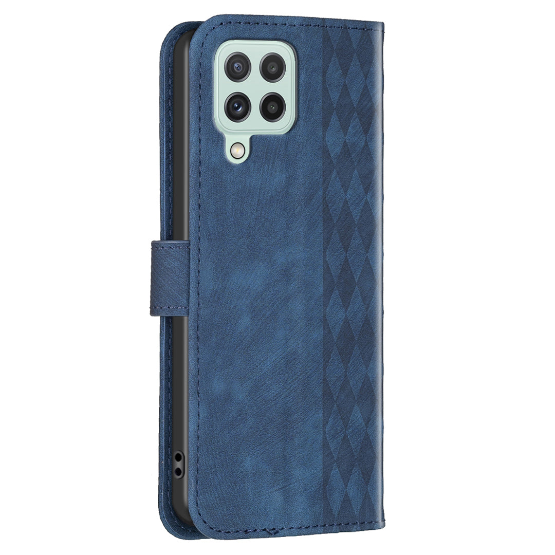 For Samsung Galaxy A12 PU Leather+TPU Flip Cover Imprinted Pattern Shockproof Wallet Phone Case